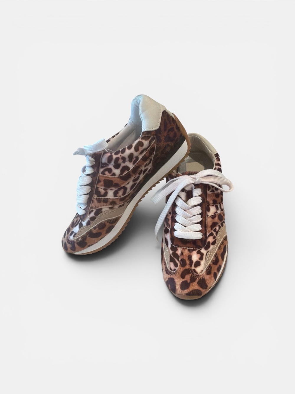 Dolce Vita Leopard-Print Sneakers with White Accents